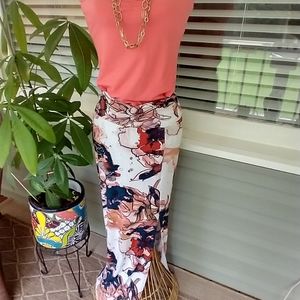 Skirt Floor length drop waist skirt